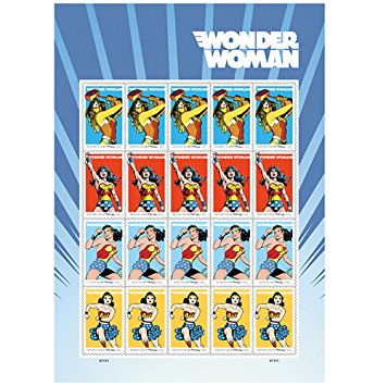 20 Wonder Woman 75th Anniversary USPS Forever First Class Postage Stamps 1 Sheet of 20