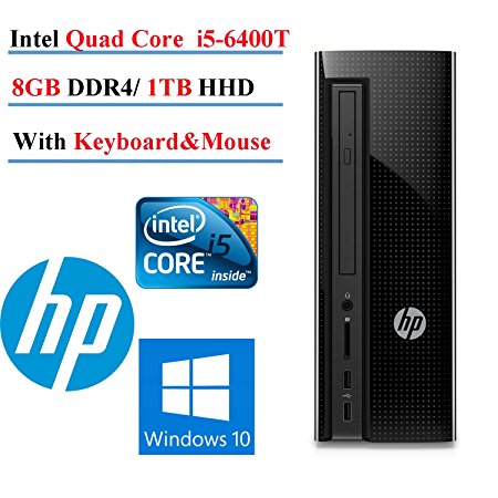 2017 Newest HP Slimline 260 Desktop PC with Intel Core i5-6400T Processor, 8GB Memory, 1TB Hard Drive and With Keyboard Mouse,Bluetooth 4.0, Windows 10 Home (Monitor Not Included)