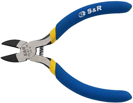 S&R Electrical Side cutter (radio pliers) 115x18 mm, CR-V steel PVC coated handles