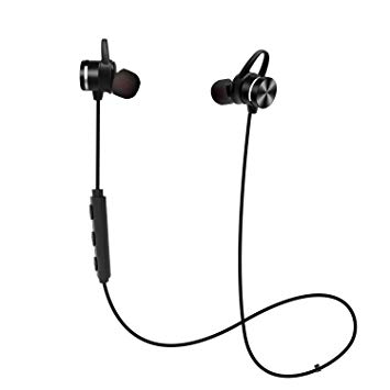 Bluetooth Earphones, ZoeeTree E1 Wireless Lightweight Sports Headphones, Magnetic in-Ear with Mic, Apt-X HD Stereo, IPX6 Waterproof, CVC 6.0 Noise Cancelling, 8 Hours Play Time, Snug and Secure