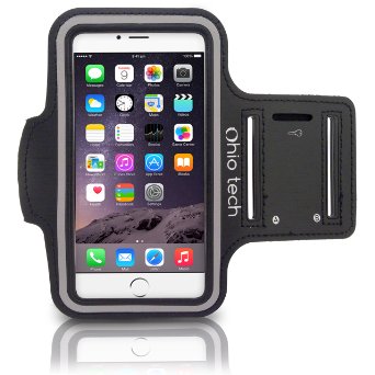 Ohio Tech iPhone Running & Exercise Armband for iPhone 6, 5, 5s, 5c, 4, 4s -  Black