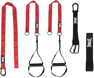 Everlast FIT Body Weight Suspension Trainer - Full-Body Home Workout Equipment with Adjustable Anchor, Resistance Bands & Easy Setup - Portable Gym Accessories for Fitness, Pilates & Strength Training