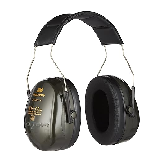 3M Peltor Optime II Comfort Earmuffs H520AC1, Ear Defenders Adults, Comfortable Fit with Reduced Pressure, Hearing Protection against noise levels in the range of 94-105 dB (SNR: 31 dB), black