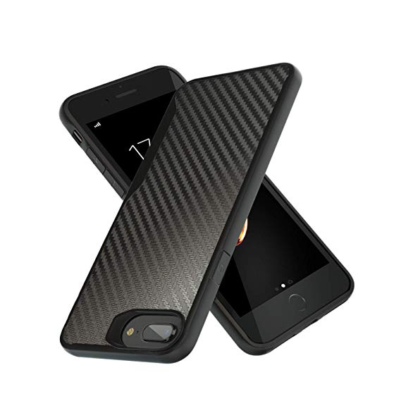 iPhone 7 Plus Case/iPhone 8 Plus Case, 10ft. Drop Tested Carbon Case, Ultra Slim, Lightweight, Scratch Resistant, Compatible with Apple iPhone 7 Plus/iPhone 8 Plus - Black