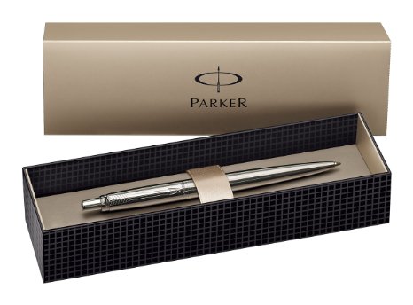 Parker S0705560 Jotter Ballpoint Pen, Stainless Steel with Chrome Trim Gift Boxed