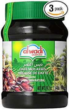 Alwadi Al Akhdar Date Molasses, 24.7-Ounce plastic jar (Pack of 3)