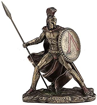 4.25" Leonidas Greek Warrior King Statue Sculpture Figurine Spartan Decor