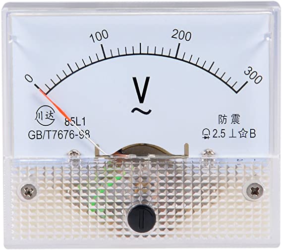 uxcell AC 0-300V Analog Panel Voltage Gauge Volt Meter 85C1 2.5% Error Margin