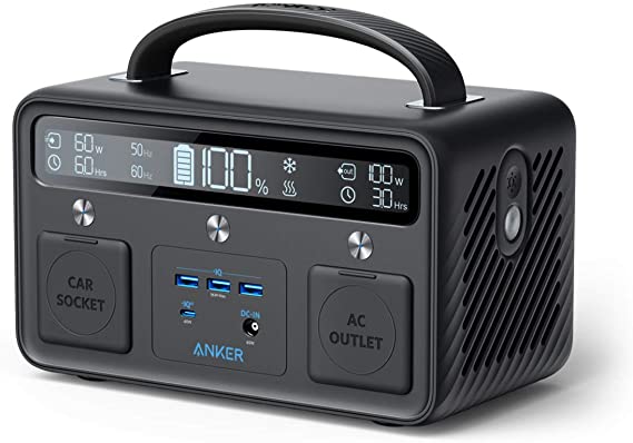 Anker Portable Power Station Powerhouse 400, 300W/388.8Wh, 110V AC Outlet/60W USB-C Power Delivery Portable Generator for Camping, Emergency Power, and More