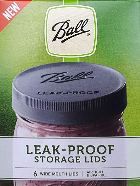 Ball Mason Jar Lids - Regular Mouth (Mason Jar Caps) - Leak Proof (Wide)