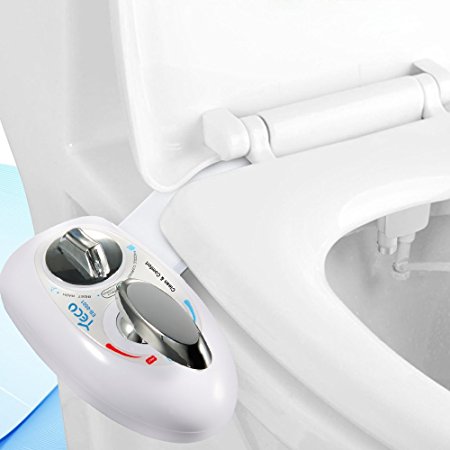 Bidet attachment,YECO Bidet Self Cleaning Dual Nozzles Hot and Cold Fresh Water Non-Electric Mechanical Toilet Seat Attachment