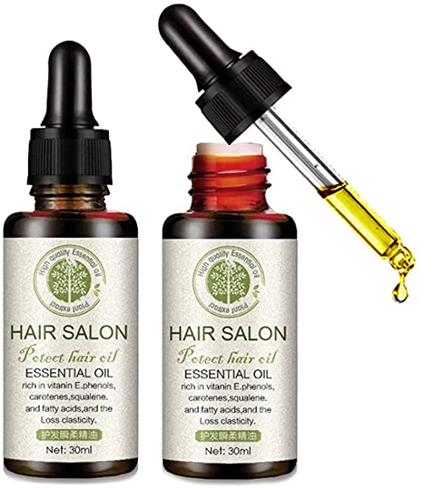 2 Pack Hair Care Essential Oil, Hair Salon Essential Oil for Repairing Dry Damaged Hair, Leaving Smoothing and Shining Hair, Hair Treatment Essential Oil for Women & Men