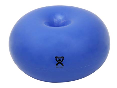 CanDo Inflatable Donut Ball, Blue, 33.5"