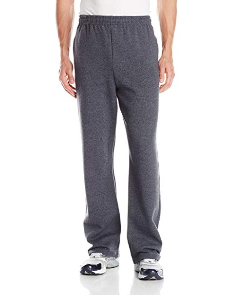 Jerzees Men's Black Adult Open Bottom Sweatpants