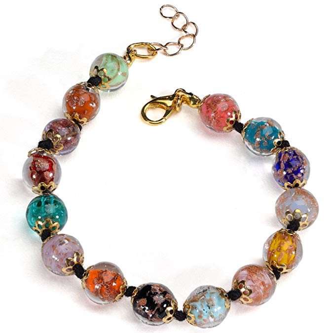 Stauer Cornaro Murano Glass Bracelet, 7.5"
