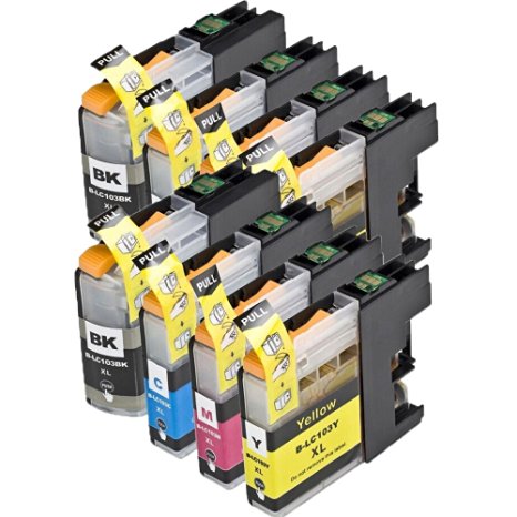 QUIMOOZ 2 Sets 8 Pack Brother LC-103XL LC103XL LC103 XL Compatible Ink Cartridge Replacement High Yield for Multifunction Printers MFC-J4310DW MFC-J4410DW MFC-J4510DW MFC-J4610DW