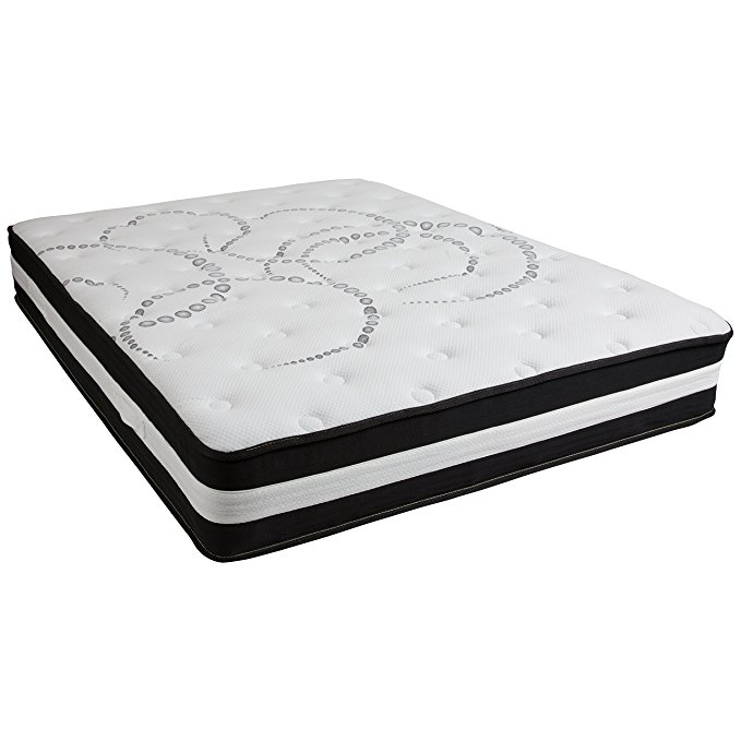 Flash Furniture Capri Comfortable Sleep 12 Inch Foam and Pocket Spring Mattress, Queen in a Box