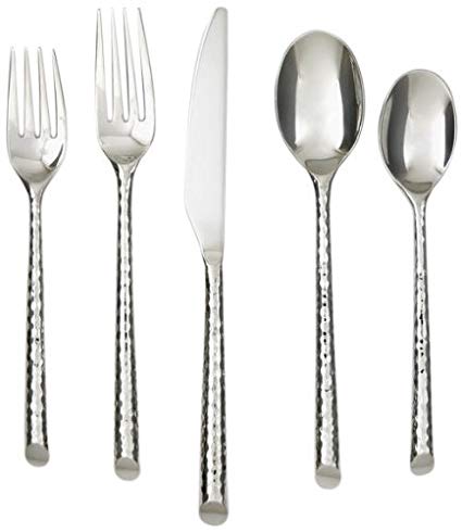 Cambridge Silversmiths Granger Mirror 20-Piece Flatware Silverware Set, 18/10 Stainless Steel, Service for 4, Includes Forks/Spoons/Knives