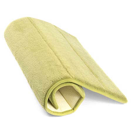 Simple Deluxe Memory Foam Bathroom Floor or Kitchen Runner Rug Mat - Washable, Soft 17 by 24-Inch, Sage Green