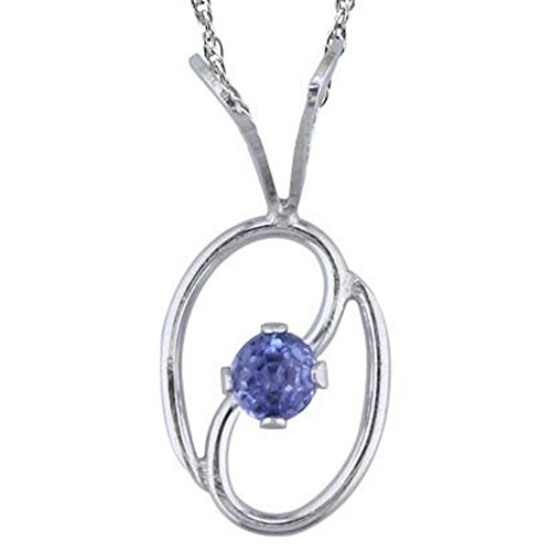 MONTANA YOGO SAPPHIRE ROUND STONE IN OVAL PENDANT STERLING SILVER
