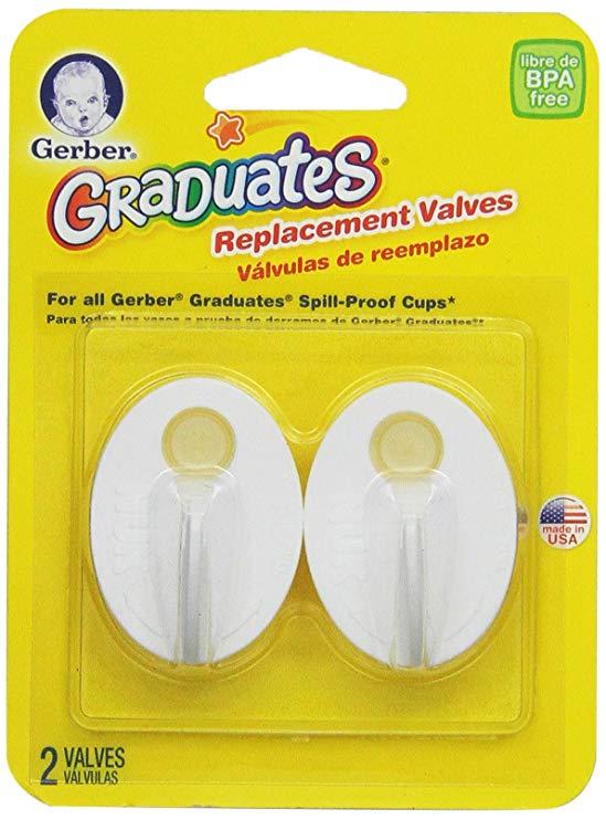 NUK 2 Pack Replacement valves Spill Proof Cup, Colors May Vary