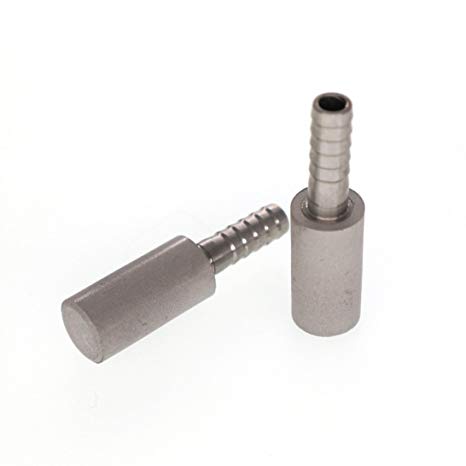 2pcs 0.5 Micron Diffusion Stone Stainless Steel Aeration Stone Carbonating Stone with 1/4" Barb
