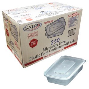 GSL - 10 x Small 500ml Reusable, Microwave, Freezer Safe Plastic Containers, Ideal for Lunch Boxes, Food Grade Microwavable Containers   Lids for Batch cooking ready meals, Chilli, pasta, rice, curry, Potatoes, Take Aways