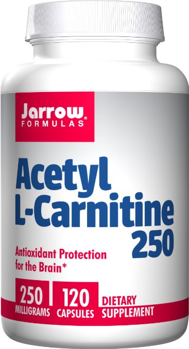 Jarrow Formulas Acetyl L-Carnitine 250 mg, Antioxidant Protectionfor the Brain, 120 Caps