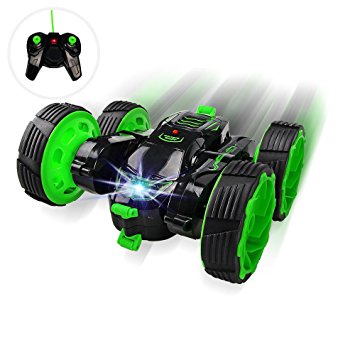 Stunt RC Car Double Sided Rotating Tumbling Ransformation 360 Degree Flips 3D Flip with LED Headlights