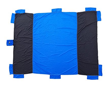 OutdoorsmanLab Compact Outdoor Beach Blanket / Picnic Blanket (Blue, X-Large)