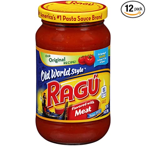 Ragu Old World Style Meat Pasta Sauce 14 oz (Pack of 12) Pack (Pack of 12)