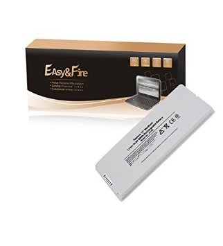 [2 Years Warranty]Easy&Fine®Apple 13" Macbook New Replacement Rechargeable Battery A1185 59WH, 10.8V, 6 Cells(White)