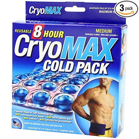 Cryo-MAX Reusable Cold Pack 8 Hour Medium - Each, Pack of 3