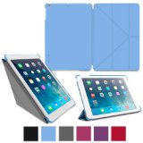 roocase iPad Air Case - Slim Shell Origami Folio Case Smart Cover for Apple iPad Air 1 2013 5th Generation Previous Model - Auto SleepWake Feature BLUE