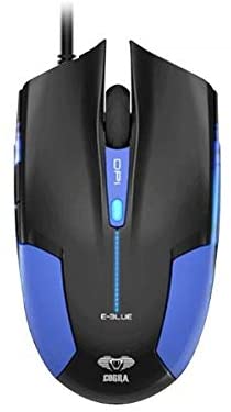 E-Blue Cobra JR 1600 DPI Ergonomic Gaming LED Mouse (Blue)