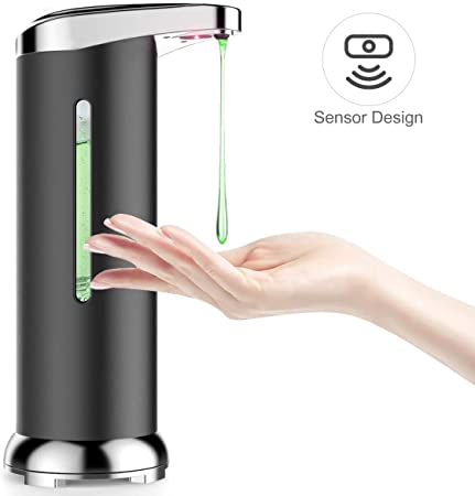Magic Flame Automatic Soap Dispenser,Touchless Soap Dispenser Equipped with Stainless Steel,Infrared Motion Sensor,Waterproof Base for Bathroom Kitchen Soap Dispenser(Batteries Not Included)