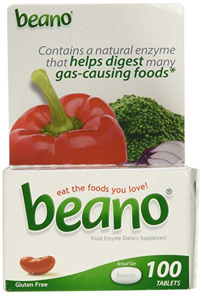 Beano Food Enzyme Dietary Supplement 100 Tabs