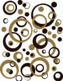 Wall Decor Plus More WDPM222 Wall Vinyl Sticker Decal Circles and Rings TanChocolate Brown 50-Piece