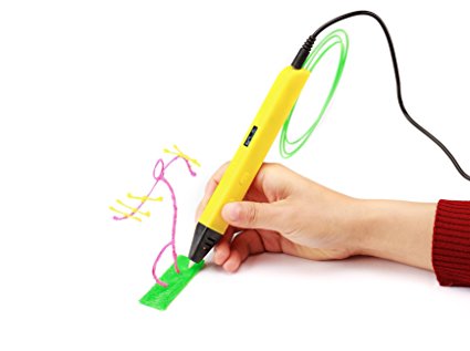 3D Printing Pen Doodle Printer Pen With LED / OLED Screen 4th Generation Newest Technology V4 RP800A Lightweight Portable Compatible with Power Bank   FREE 3 Packs of ABS Filament Colors Total 30Ft