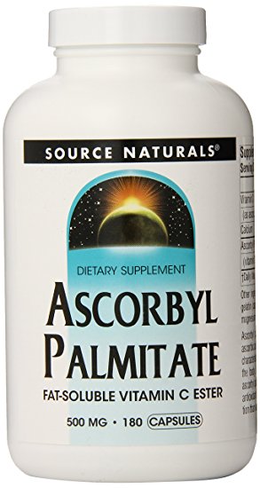 SOURCE NATURALS Ascorbyl Palmitate 500 Mg Capsule, 180 Count