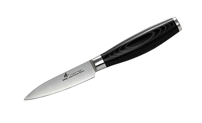 ZHEN Japanese VG-10 3 Layers forged steel Fruit Paring Knife 3.5-inch, Micarta Handle