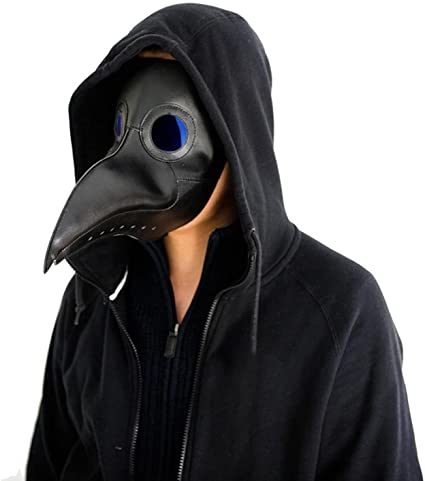 ThinkTop Plague Doctor Bird Mask Long Nose Beak Cosplay Steampunk Halloween Costume Props Festival Party Dress Up
