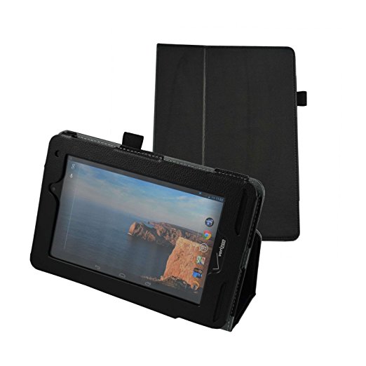 Mama Mouth Slim Folding Case for 7" Verizon Ellipsis 7 4g LTE Tablet Black (Verizon Ellipsis 7 4g LTE Tablet, Black)