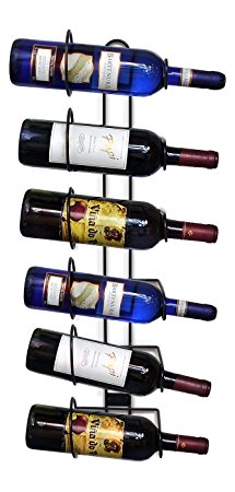 Sorbus Wall Mount Wine Rack – Holds 6 Bottles of Wine or Champagne