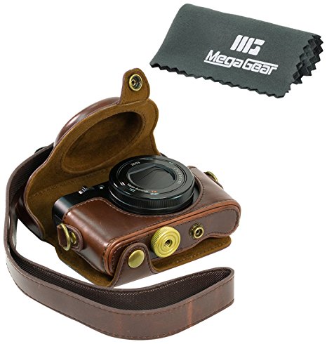 MegaGear "Ever Ready" Protective Brown Leather Camera Case , Bag for Sony DSC-RX100 RX100 (NOT FOR RX100 M2)