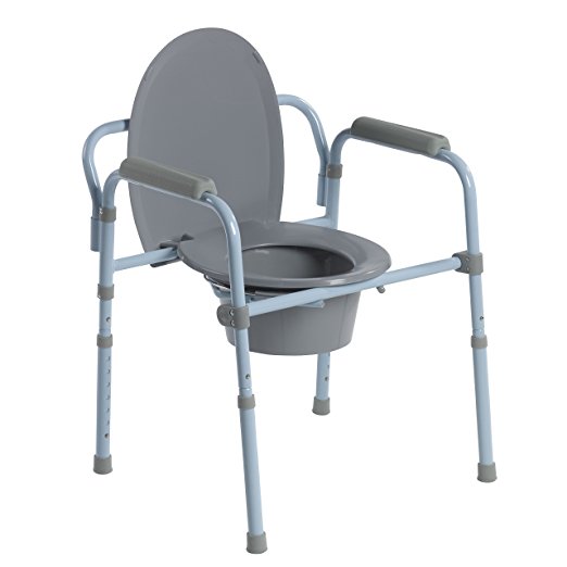 Drive Medical Steel Folding Frame Commode