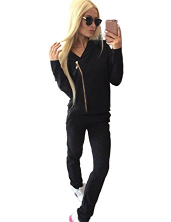 cindere Tracksuit for Women Two Piece Zip-up Sports Suit Hoodies Sweatshirt with Sweatpants