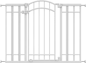 Summer by Ingenuity Doorway 48W Series Safety Pet and Baby Gate, 29'-48' Wide, 36' Tall, Pressure or Hardware Mounted, Install on Wall or Banister in Doorway or Stairway, Auto Close Door - White