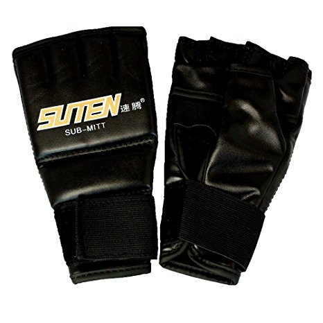 SUTEN MMA Muay Thai Training Punching Bag Half Mitts Sparring Boxing Gym Gloves