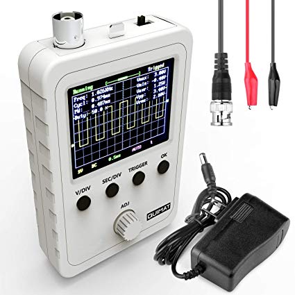 Quimat Updated 2.4" TFT Digital Oscilloscope Kit with Power Supply and BNC-Clip Cable Probe Q15001 (Assembled Finished Machine)